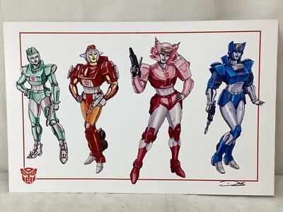 G1 Transformers Alita 1 Female Autobots Team Poster 11x17 Picture Whiteback