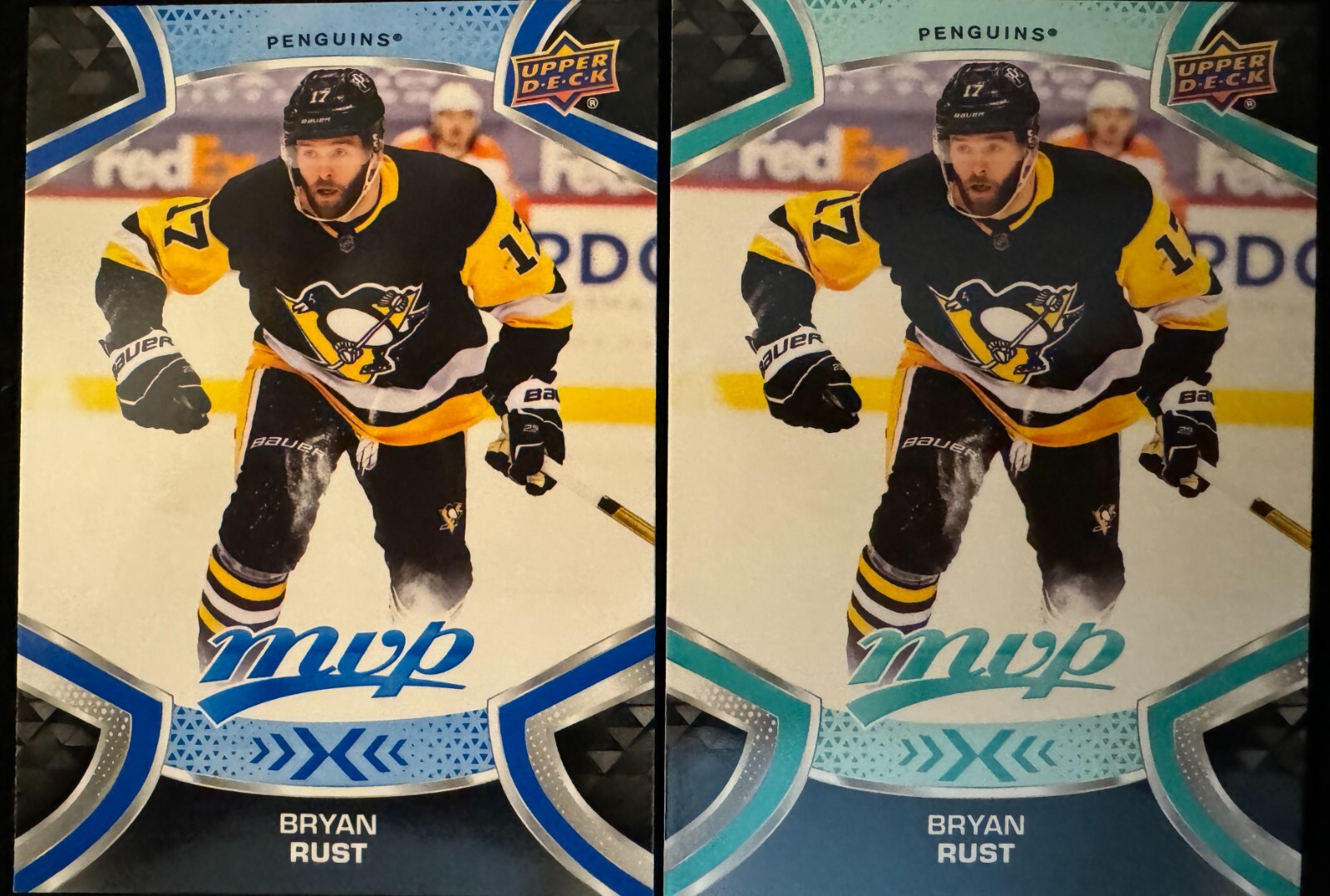 2021-22 Upper Deck MVP -  Blue & Green #17 Bryan Rust Pittsburgh Penguins