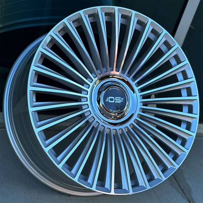 SET(4) OS WHEELS FF02 Flow Forged 24x10 5x112/5x120+32 Silver Machined Face