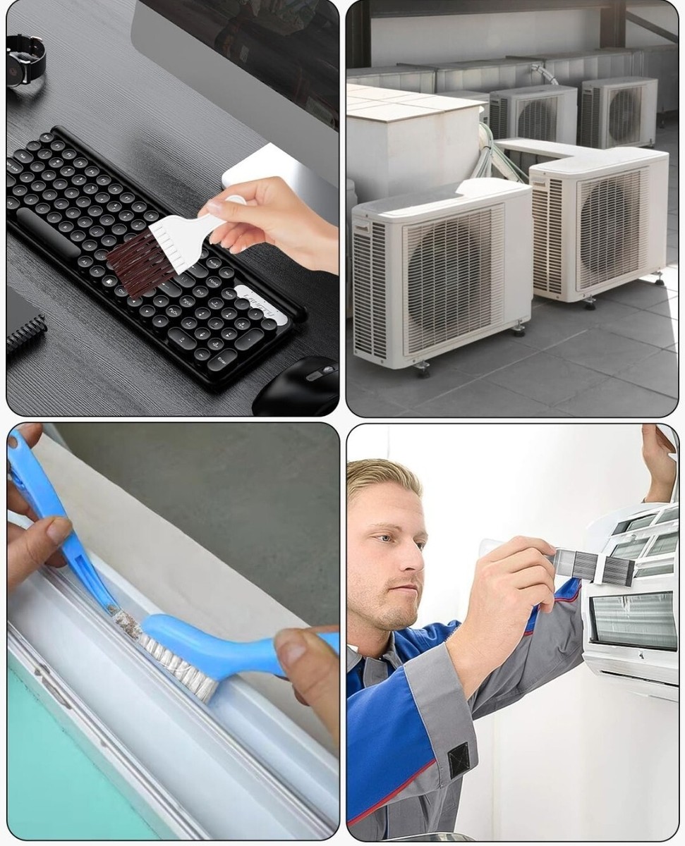 Set 4 Spazzole Per Pulizia Condizionatore - Pettine Radiatore, Spazzola Per Alette, Per Climatizzatori E Asciugatrici - Foto 5