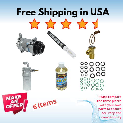 Compressor & Valve A/C Fit Cadillac Escalade 2002, Chevrolet Tahoe 2000-2002 - Picture 1 of 7