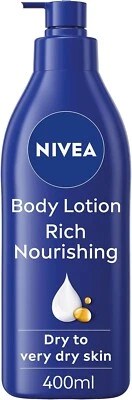 NIVEA Rich Nourishing Body Lotion 400ml Rich 72H Hydration for Dry Skin Made