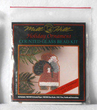  H3 VINTAGE MILL HILL "FATHER CHRISTMAS" COUNTED GLASS BEADED ORNAMENT KIT NIP 