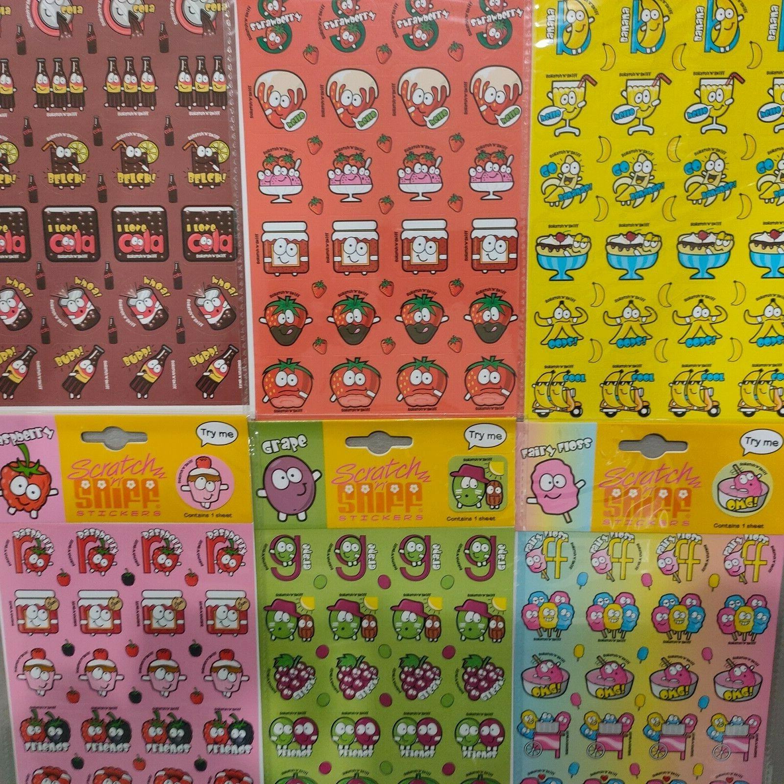 Scratch and Sniff Stickers Party Favours Teacher Rewards Scratch n