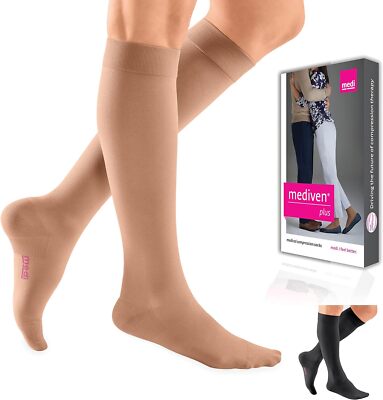 Mediven Plus Calf High Petite Closed Toe 30-40mmHg (Beige) Size: IV