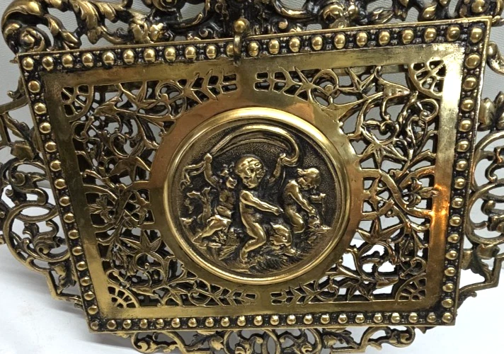 Solid Brass Ornate Wall Door Mail Letter Holder 16 X 14 - Image 4 of 4