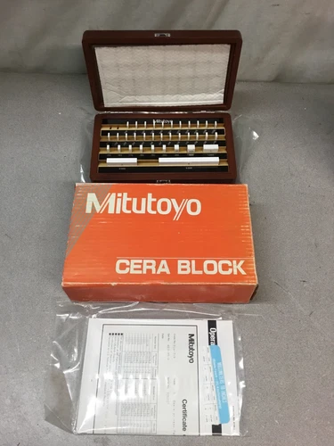 NEW Mitutoyo 516-315 CERA Block 35-Piece Gage Block Set; 0.100 - 4.00”