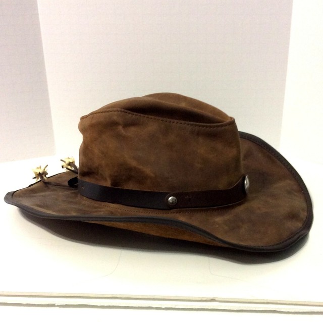 Bounty Hunter Custom Leather Western Hat Handcrafted Medium Size eBay