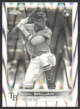 2022 Topps Chrome Sonic Black White Ray Wave Refractor Vidal Brujan Rookie Base