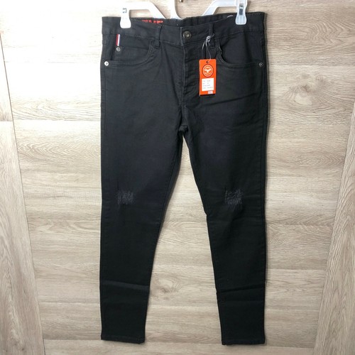 Le-Breve Mens 30 Black Stretch Jeans NEW | eBay