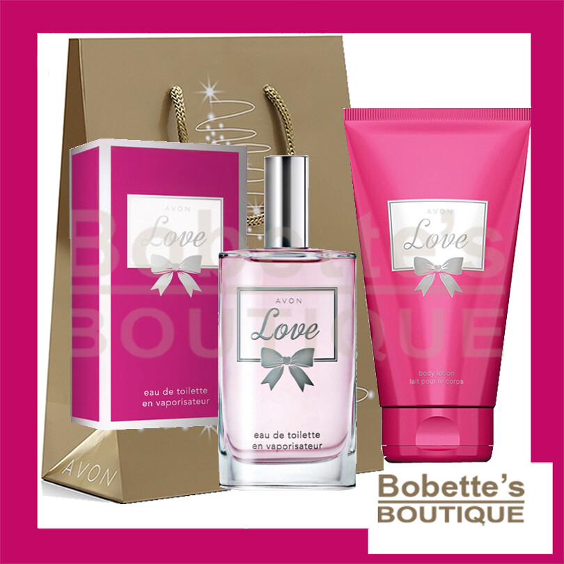 LOVE AVON PRÊT À OFFRIR coffret parfum femme 2 produits avec sac cadeau inclus