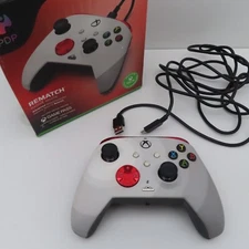 PDP 049-023 Rematch Wired Controller Back Buttons Radial White For Xbox *read*