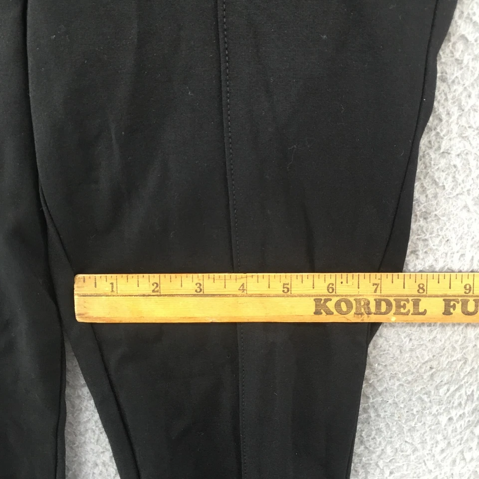 Anne Klein Pull On Pleated Skinny Ankle Pants Womens Medium Black High Rise - Image 4 of 4