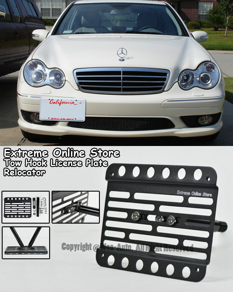 2007 MB C-Class C55 AMG W203 Tow Hook License Plate Bracket No PDC