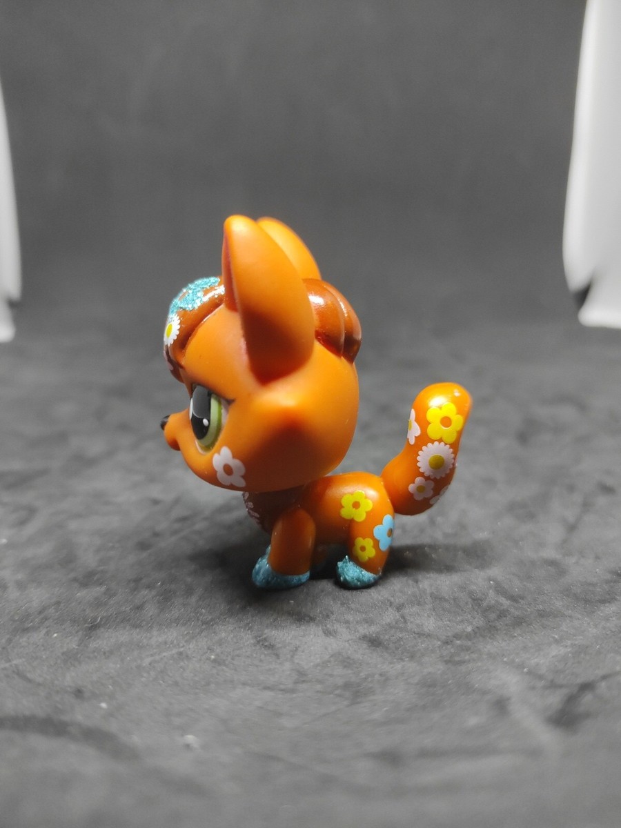🦊 Littlest Pet Shop LPS #1028 - Renard Marron Et Jaune - Hasbro - Occasion