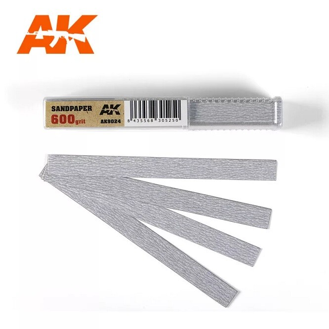 Ak Interactive Ak9024 - Dry Sandpaper 600 Grit x 50 Units - New