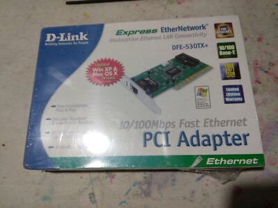 Lot of 2 D-Link DFE-530TX+ 10/100 MBPS FAST ETHERNET PCI ADAPTER  COMPUTER BASET