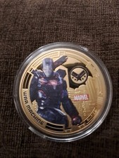 Avengers War Machine gold plated coin medal