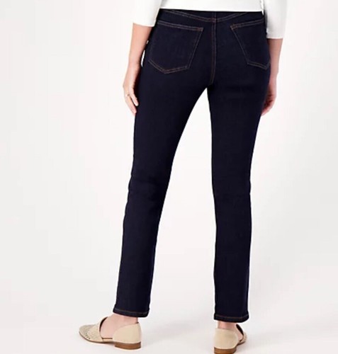 Denim & Co. Canyon Retreat Regular Easy Stretch Denim Jean Black Reg 2 A520631 - Picture 2 of 3