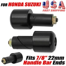 7/8" Handle Bar Ends Heavy Weight Vibration Reducing Grip Plug For Honda Suzuki