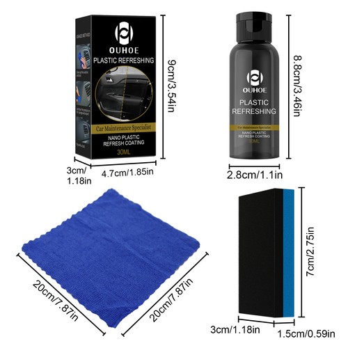 OUHOE Plastic Parts Refurbish Agent Car Exterior Restorer for Plastic Parts Set - Picture 12 of 15