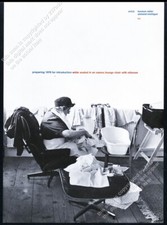 1969 Charles Eames poltrona e pouf foto Herman Miller pubblicità stampa d'epoca