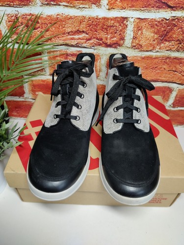 WOMENS FITFLOP UK 5 EU 38 BLACK STONE PEPPLE PRINT SPORTY-POP HIGH TOP TRAINERS - Picture 2 of 6