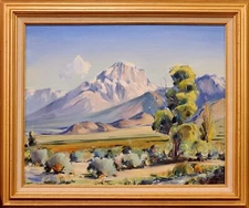 James Swinnerton (1875 - 1974) - Oil Painting - High Desert Smoke Tree