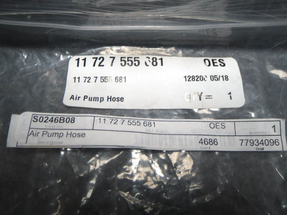 Manguera de bomba de aire para BMW 325i 330i 2001-2005 genuina 11727555681 - ¡Envío rápido! Foto 4 de 4