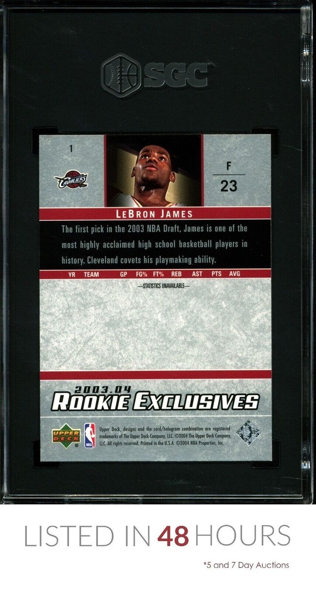2003-04 Upper Deck Rookie Exclusives LeBron James #1 SGC 8.5