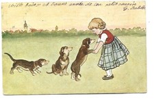 Ilustración - Niña y sus perros - Ediciones BKWL