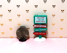 Dollhouse Miniature Sign for North Pole - Approx. 1-3/8" Tall -Indoor or Outdoor
