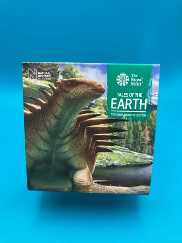 2020 TALES OF THE EARTH HYLAEOSAURUS .925 COLOURED SILVER PROOF 50P