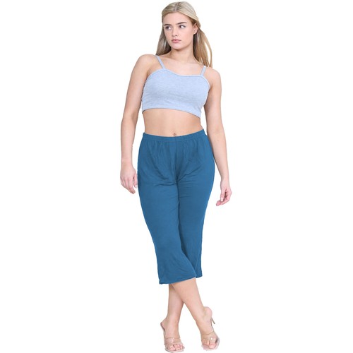 P&R Dancewear LTD Women’s Flared Wide Leg Stretch Shorts 3/4th Palazzo Pants - Picture 60 of 66
