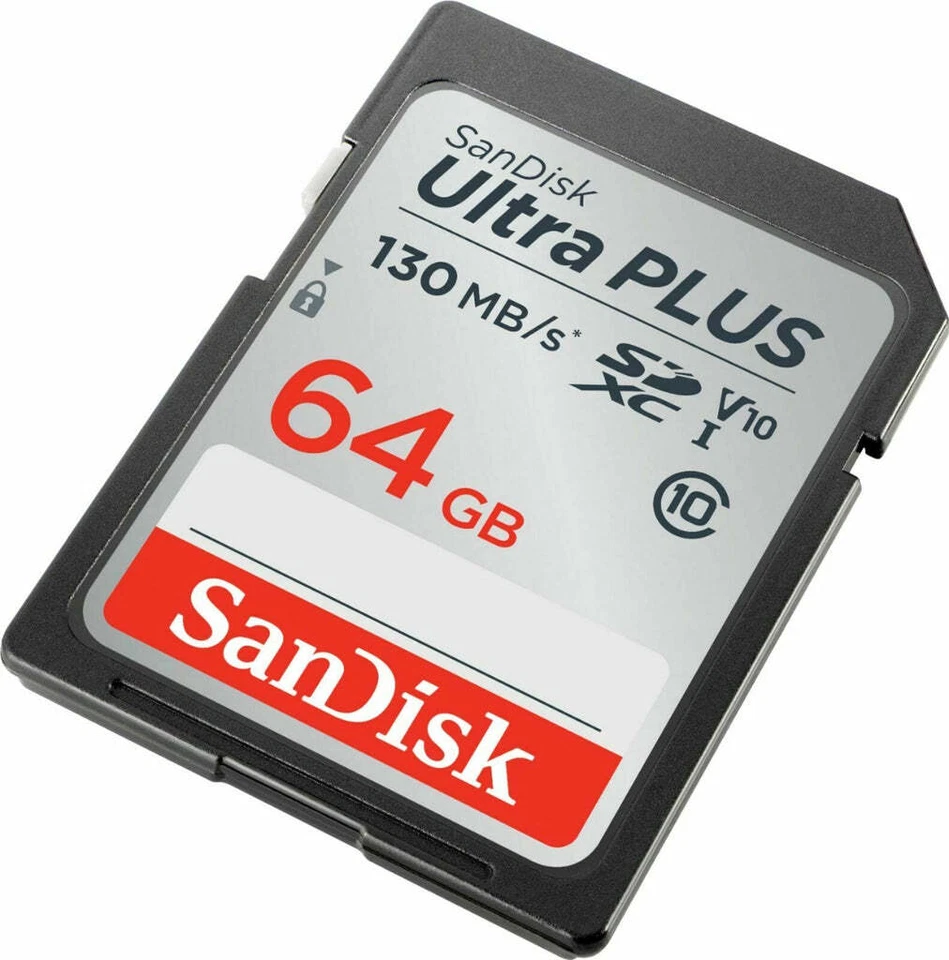 SanDisk Ultra Plus 64GB SDXC Memory Card, Up to 130 MB/s, Class 10, UHS-I, V10 - Image 3 of 4