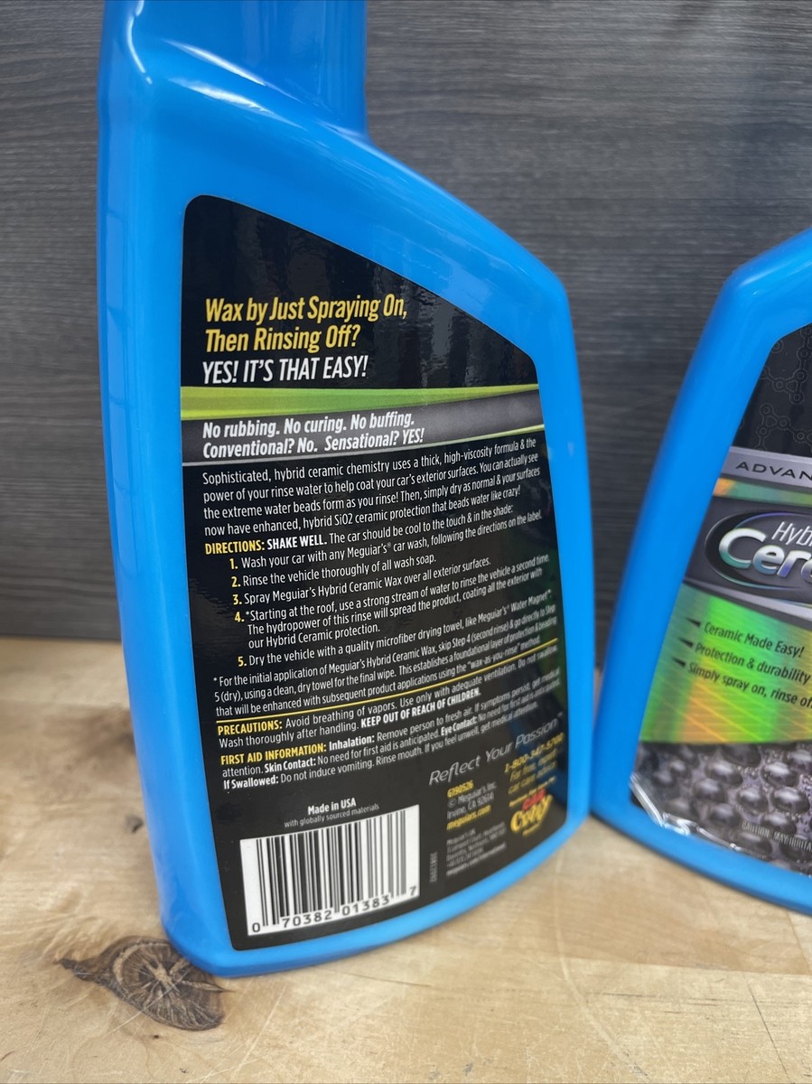 2 Pack Meguiar's G190526 Hybrid Ceramic Wax Spray For Car & Auto