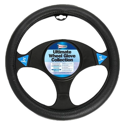 Streetwize Ultimate Lenkradhandschuh - Schwarz mit weißen Nähten