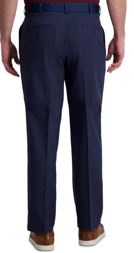 Haggar Men's Cool Right Performance Flex Classic-Fit Navy Ink 40 W X 32L New - Picture 3 of 4
