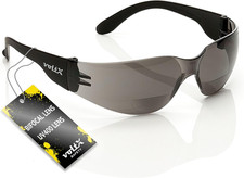 GRAFTER Bifocal Lightweight Reading Safety Glasses (SMOKE LENS +2.0
