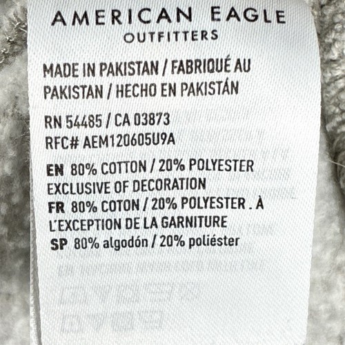 Sudadera con Capucha de Colección American Eagle Logo Bordado Hombres L Gris Y2K Pullover Preppy Patinador - Imagen 5 de 8