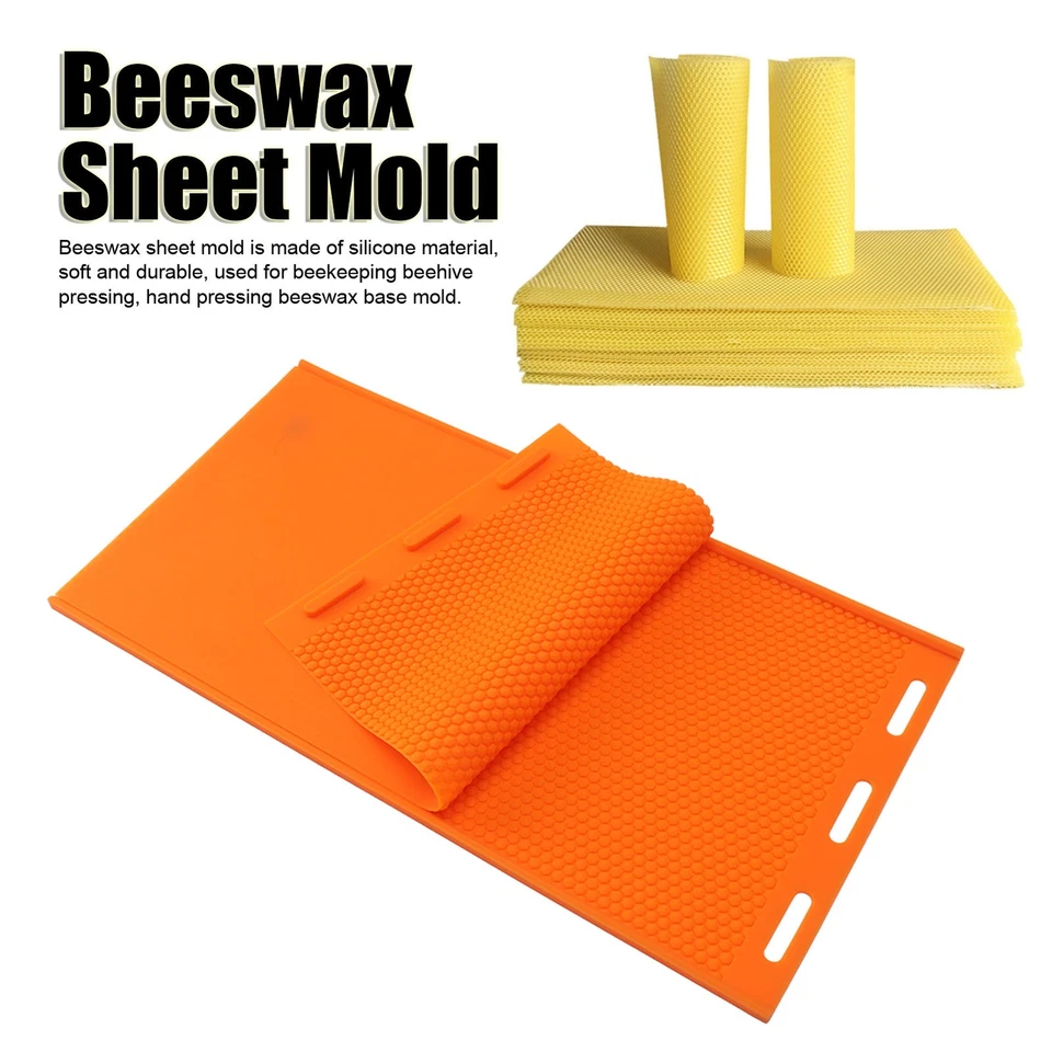 2 Sheets 5.4mm Silicone Beeswax Mold Durable Press For Beekeepers - Image 3 of 4
