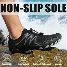 Men Slip on Quick Dry Water Shoes Barefoot Swim Beach Diving Surf Aqua Sport