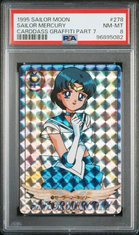 1995 SAILOR MOON CARDDASS GRAFFITI PART 7 #278 SAILOR MERCURY PSA 8