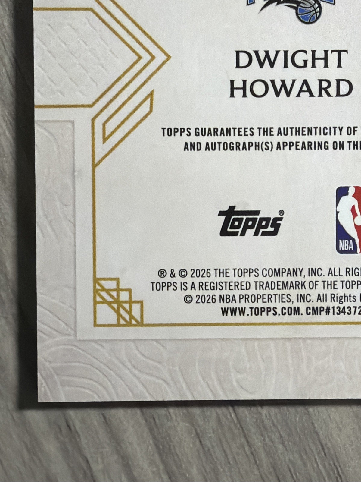 Dwight Howard 2025-26 Topps Definitive Collection Game Used Patch Auto Magic /20 view 6