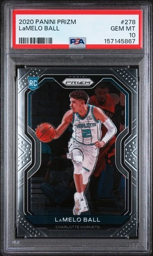2020 PANINI PRIZM #278 LAMELO BALL ROOKIE RC PSA 10