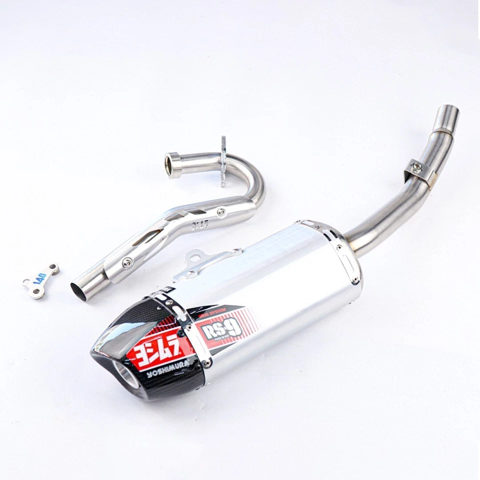 KAWASAKI KLX140 KLX140L R 140RF FULL SYSTEM EXHAUST MUFFLER REAR PIPE CARBON RS9 Foto 2 de 4