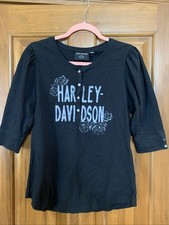 New Harley Davidson Womens Button Neck Shirt