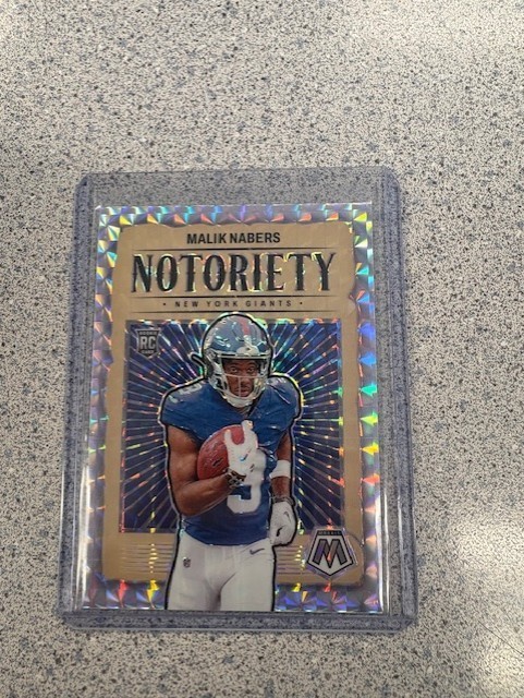 2024 Panini Mosaic Notoriety Silver Mosaic Prizm #23 Malik Nabers Rookie RC