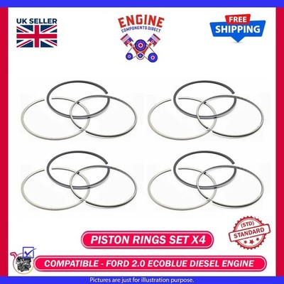 FITS FORD 2.0 ECOBLUE YLR6 YMCB YMR6 ENGINE PISTON RINGS SET STANDARD SIZE - NEW
