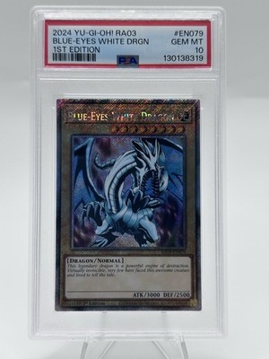 PSA 10 Blue-Eyes White Dragon 1ST EDITION Yugioh 2024 EN079 | eBay